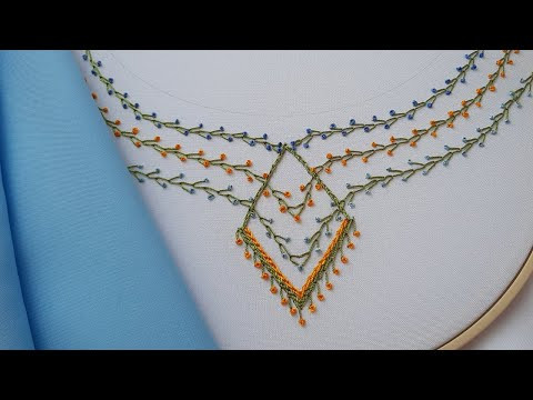 Hand Embroidery: Amazing design | Simple stitch | feather stitch & others Hand Embroidery: Amazing design | Simple stitch | feather stitch & others