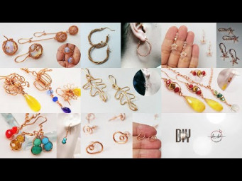 Compilation : 8 making easy earring | jewelry from copper wire