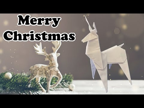 CHRISTMAS ORIGAMI DEER | How to Make a Paper Reindeer | Christmas Decor Crafts CHRISTMAS ORIGAMI DEER | How to Make a Paper Reindeer | Christmas Decor Crafts