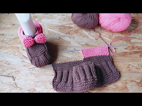 Прекрасные пинетки спицами ✨ для начинающих ☝️ Всё легко и быстро 