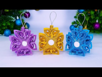 Glitter Foam Sheets Christmas Ornaments