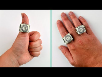 Great MONEY RING "HARVARD" | Dollar Origami for Graduation | Tutorial DIY by NProkuda