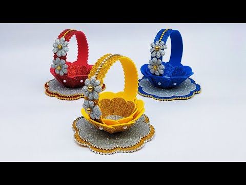 Foam Sheet Flower Basket | How to Make Paper Flower Basket | Easter Basket Ideas Foam Sheet Flower Basket | How to Make Paper Flower Basket | Easter Basket Ideas
