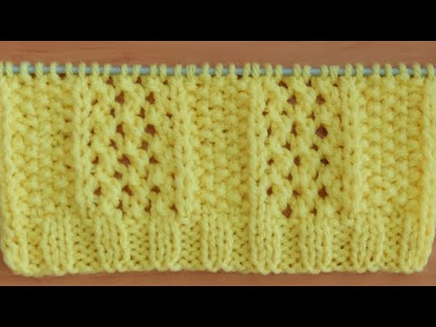 Несложный ажурный узор спицами для джемпера , кардигана, жилета, туники. Несложный ажурный узор спицами для джемпера , кардигана, жилета, туники.