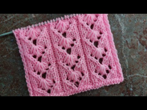 Лёгкий, ажурный узор спицами для джемпера, туники, маечки.