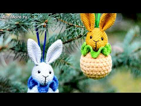 Амигуруми: схема Ёлочная игрушка зайчик. Игрушки вязаные крючком - Free crochet patterns. Амигуруми: схема Ёлочная игрушка зайчик. Игрушки вязаные крючком - Free crochet patterns.