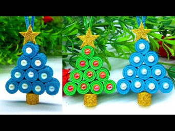 DIY Mini Paper Christmas Tree | Easy & Beautiful Christmas Craft Idea | Dollar Tree DIY