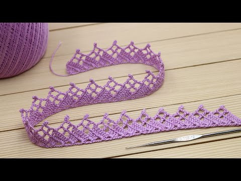 КАЙМА КРЮЧКОМ простое ЛЕНТОЧНОЕ КРУЖЕВО мастер-класс по вязанию Easy to crochet lace ribbon КАЙМА КРЮЧКОМ простое ЛЕНТОЧНОЕ КРУЖЕВО мастер-класс по вязанию Easy to crochet lace ribbon