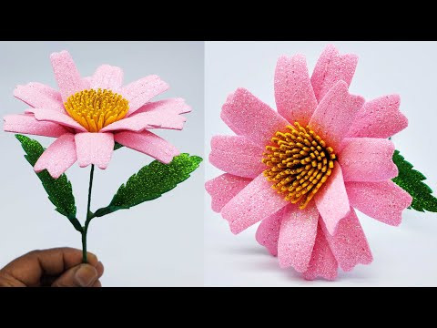 Amazing!! The Simple Way to Create Unique Glitter Flowers ~ Flores de fomi Amazing!! The Simple Way to Create Unique Glitter Flowers ~ Flores de fomi