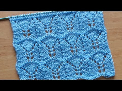 Нарядный ажурный узор спицами для туники, джемпера, кардигана, платья.