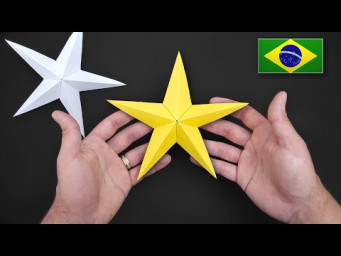Como Fazer uma Linda Estrela de Papel 3D - Simples e R&aacute;pido!