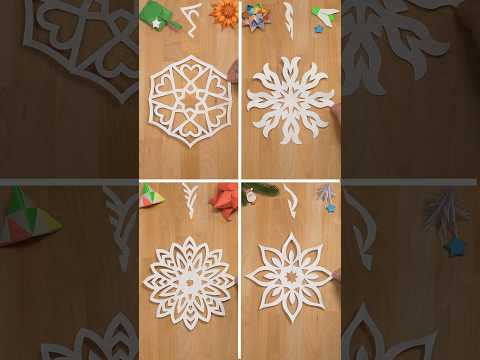 4 BEAUTIFUL PAPER SNOWFLAKES | TOP CHRISTMAS DECOR IDEAS INCLART #paper