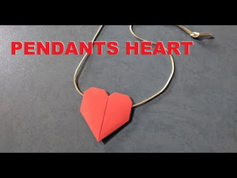Підвіска сердце орігамі | Pendants heart origami