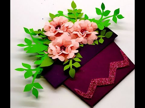 Объёмная открытка на 8 марта с ШАБЛОНАМИ. Розы из бумаги. Roses made of paper.Paper craft/ DIY