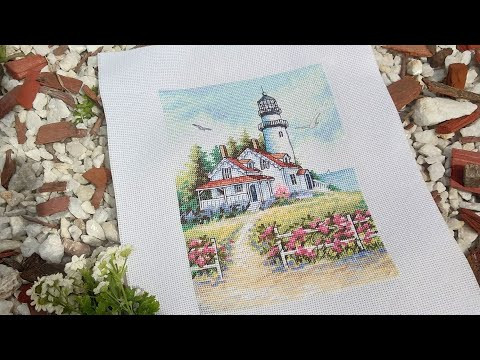 212. Живописный маяк готов. Вышиваю раритет от Dimensions.Покупки. 212. Живописный маяк готов. Вышиваю раритет от Dimensions.Покупки.