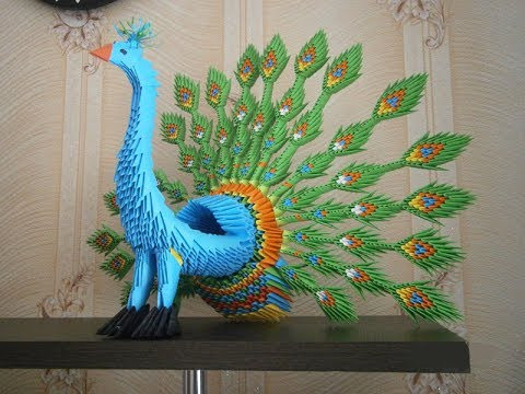 Модульное Оригами. 3D Павлин. Мастер Класс! Модульное Оригами. 3D Павлин. Мастер Класс!