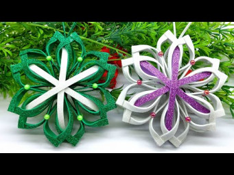 Low Budget Christmas Decor - Christmas Star Ornaments Making at Home - Decorate With Me - DIY Crafts