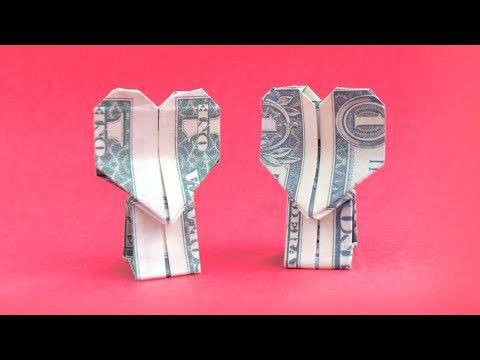 My MONEY DOUBLE-SIDED HEART | It can stand | Dollar Origami for Valentine's Day|Tutorial by NPro
