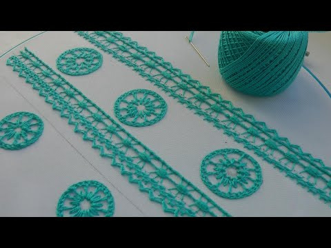 Blue Border line Embroidery Blue Border line Embroidery
