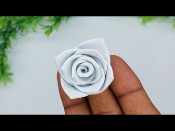 How To Make Rose Flower From Foam Sheet | Foam Sheet White Rose | DIY Cute Flower From Foam Sheet |