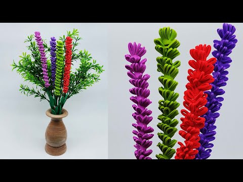 Lavender-Flowers From Foamiran - Simple and Beautiful - How To Make Flowers From Glitter Paper - DIY Lavender-Flowers From Foamiran - Simple and Beautiful - How To Make Flowers From Glitter Paper - DIY