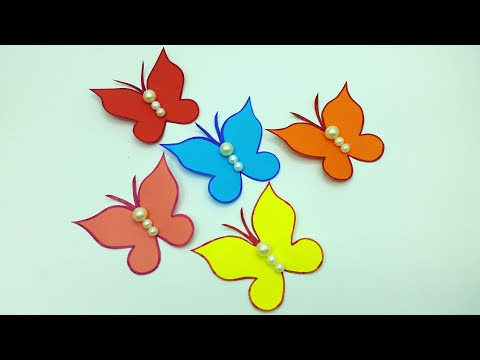 Easy Paper Butterfly For Wall Decoration How to Make Paper Butterfly Home Decor DIY Crafts
