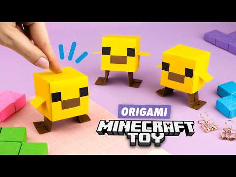 Оригами Майнкрафт Цыпленок из бумаги | Майнкрафт игрушка | Origami Minecraft Paper Chicken Оригами Майнкрафт Цыпленок из бумаги | Майнкрафт игрушка | Origami Minecraft Paper Chicken
