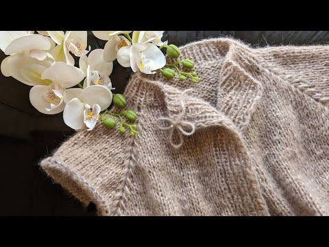 Класичний кардиган спицями. Частина 1. Огляд. В'яжемо декоративну лінію реглана. Класичний кардиган спицями. Частина 1. Огляд. В'яжемо декоративну лінію реглана.