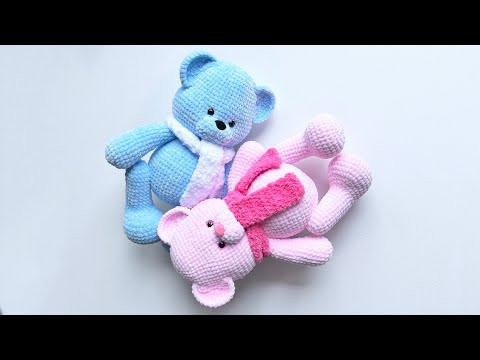 Большой вязаный мишка крючком // мастер-класс // часть 3 Большой вязаный мишка крючком // мастер-класс // часть 3