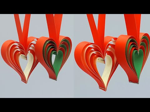 Wall Hanging Heart Making For Valentine's Day Decorations - How to Make Heart - DIY Handmade Cra Wall Hanging Heart Making For Valentine's Day Decorations - How to Make Heart - DIY Handmade Cra