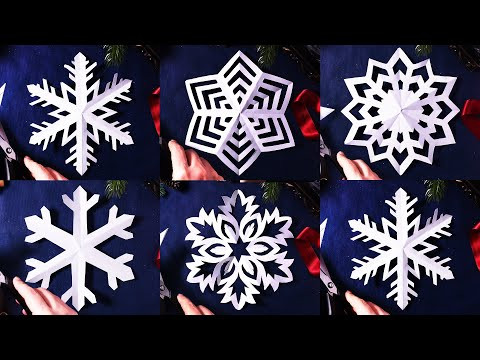 ❄️ 5 Простых 6-лучевых снежинок из бумаги ✂️ Пошаговые инструкции для зимнего декора ❄️ 5 Простых 6-лучевых снежинок из бумаги ✂️ Пошаговые инструкции для зимнего декора