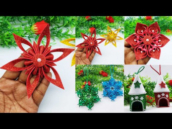 4 Types Of Christmas Ornaments - Handmade Christmas Decorations - Decorate With Me - Dollar Tree DIY