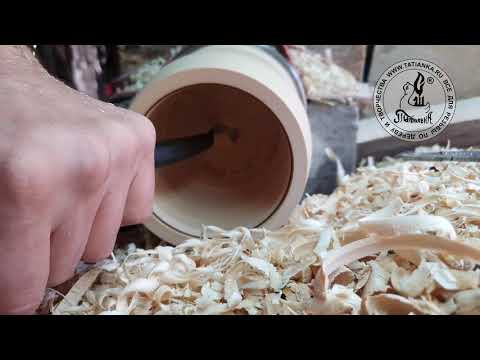 Russian Wood Turning: Honey Pot / Бочонок для меда на токарном станке Russian Wood Turning: Honey Pot / Бочонок для меда на токарном станке
