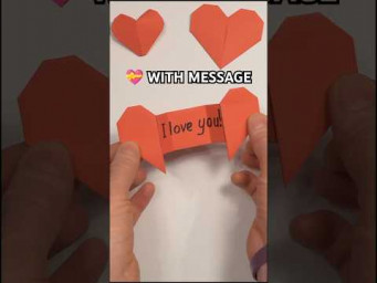 HOW TO MAKE ORIGAMI HEART WITH MESSAGE | GIFT FOR MOM FOR MOTHER'S DAY INCL ART