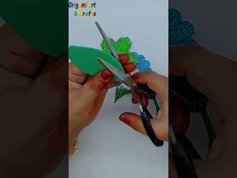Wow!! Beautiful Glitter Flower Making Very Easy Tutorial #shorts