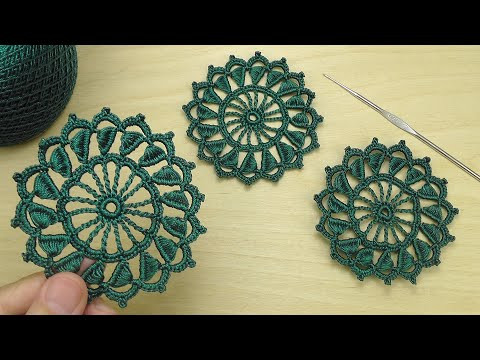 Вязание крючком КРУГЛЫЙ АЖУРНЫЙ МОТИВ новый мотив для ирландского кружева crochet motif irish lace Вязание крючком КРУГЛЫЙ АЖУРНЫЙ МОТИВ новый мотив для ирландского кружева crochet motif irish lace