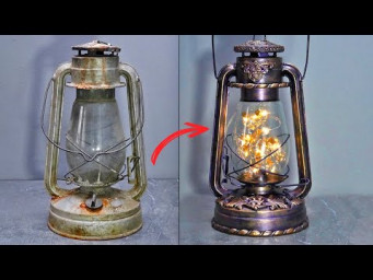 I found an old oil lamp in the trash and turned it into something unique! diy restoration, recycling