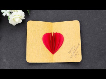 Handmade Valentine&rsquo;s Day Card ❤️ DIY 3D Pop-Up Heart 