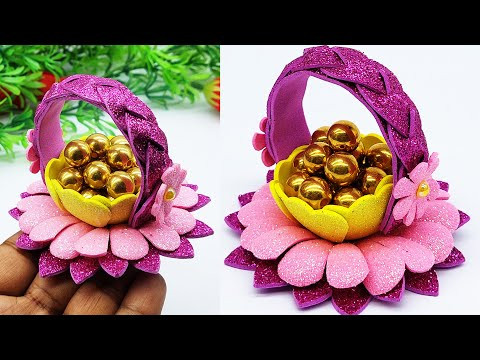 Flower Basket Making With Paper at Home - Flower Vase Making Ideas By Origami art & crafts Flower Basket Making With Paper at Home - Flower Vase Making Ideas By Origami art & crafts
