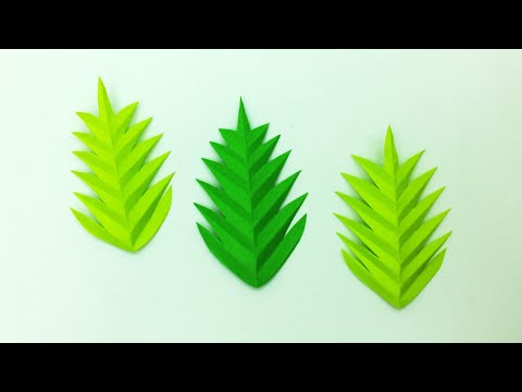 Rose Paper Leaves - How to Make a Paper Rose Leaf - Paper Leaf Pattern - DIY Crafts