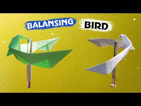 Balancing bird, origami toy. Movable origami, diagram. Balancing bird, origami toy. Movable origami, diagram.