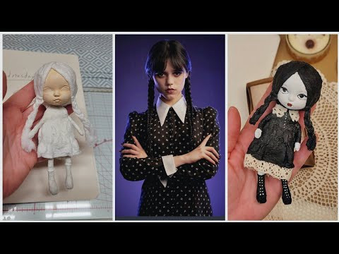 Wednesday handmade doll. Кукла в смешанной технике. Кукла ручной работы. art doll. Wednesday handmade doll. Кукла в смешанной технике. Кукла ручной работы. art doll.