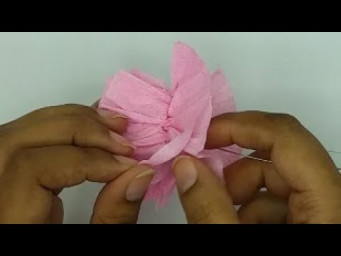Paper Flower Making With Tissue Paper | Party Decoration Ideas With Flower | DIY Crafts
