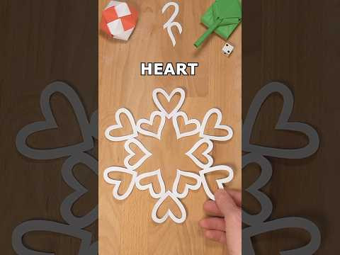 HOW TO MAKE PAPER HEART SNOWFLAKE INSTRUCTION | CHRISTMAS DECORATION IDEAS INCLART #coolidea