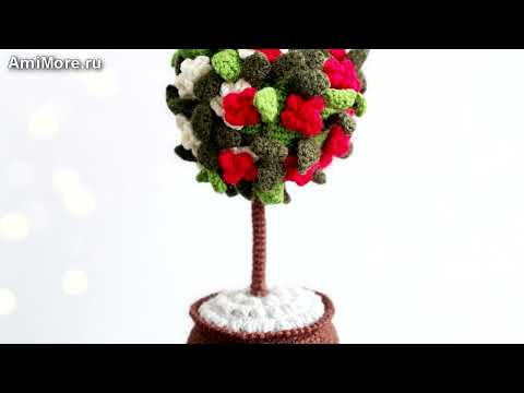 Амигуруми: схема Розовый куст. Игрушки вязаные крючком - Free crochet patterns. Амигуруми: схема Розовый куст. Игрушки вязаные крючком - Free crochet patterns.