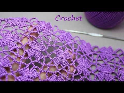 Нежнейший УЗОР для вязания крючком  SUPER EASY Beautiful Flower Pattern Crochet KNİTTİNG PATTERNS