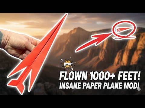 Insane! How to Make a Paper Airplane That Flies 800+ Feet Like a Rocket World Record Attempt