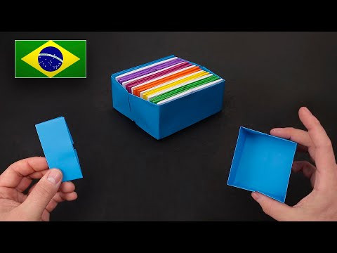 Origami: Caixinha Automática de Papel - Instruções em Português PT-BR Origami: Caixinha Automática de Papel - Instruções em Português PT-BR
