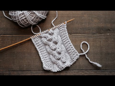 Коса с шишечками спицами Коса с шишечками спицами