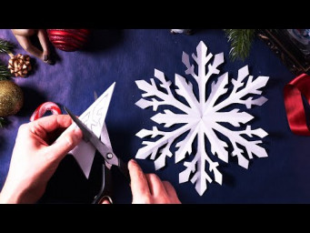 Как сделать снежинку из прямоугольной бумаги ✂❄ Легкий мастер-класс для детей и взрослых! #новыйгод